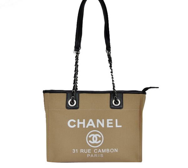 Replica Chanel Small Canvas Tote Shopping Bag A66939 Apricot On Sale